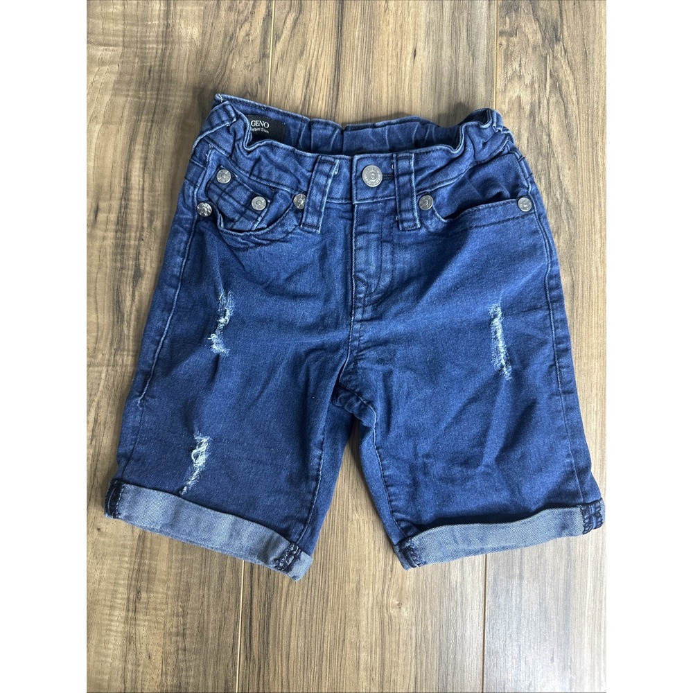 True Religion Girls Jean Shorts Siz‎ E6 GENO Relaxed Slim Dark Blue
